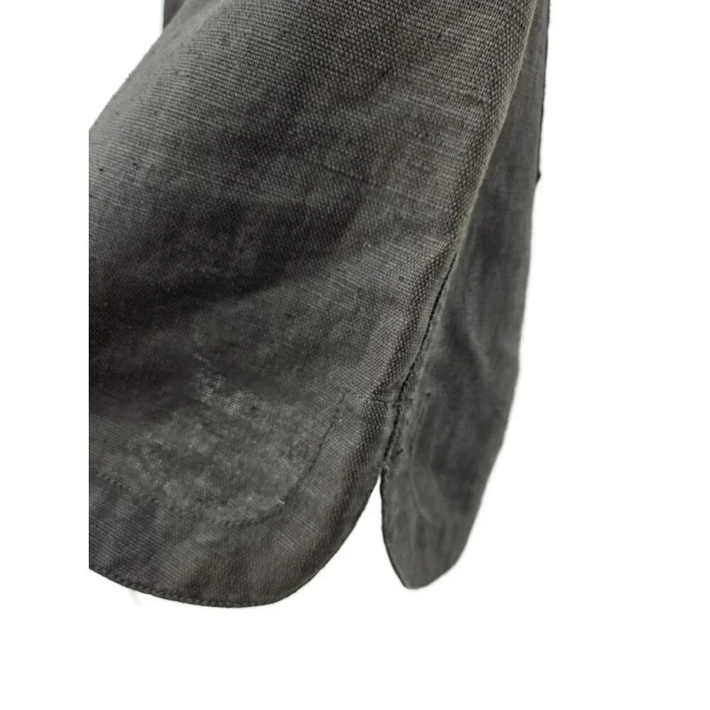Vtg Armani Jeans Linen Cotton Mini Skirt Womens 4 Grey - Picture 2 of 6